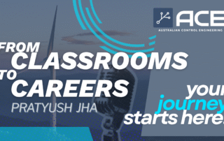 Thumbnail for ACE which says "from classrooms to careers - Pratyush Jha" and "Your journey starts here!" with the ACE logo. It features a mic and a wind turbine in the background.